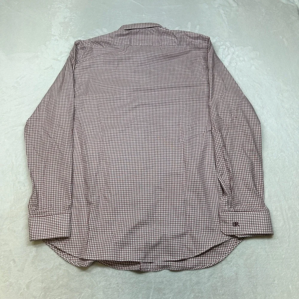 Banana Republic‎ Gingham Shirt Mens XL Red White Long Sleeve Button Up